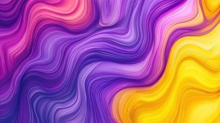 Obraz premium A gradient of bright colors blending from yellow to purple in an abstract pattern.