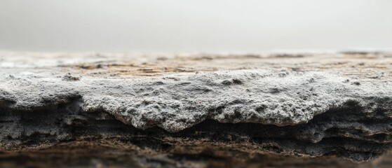 Grey, textured rock formation.