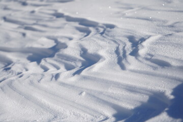 drawings in the snow in the mountains, Madesimo, Italy