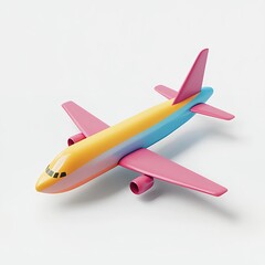 Naklejka premium Colorful Airplane Model Fun Toy for Kids and Travel Enthusiasts