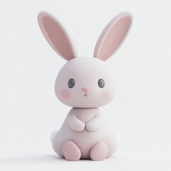 Obraz premium Adorable 3d Rendered Bunny Rabbit Illustration