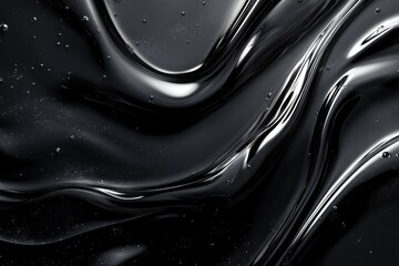 Abstract Black Liquid Swirl Texture