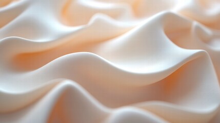 Obraz premium Abstract Peach and White Draped Fabric Texture