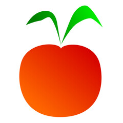 red apple isolated on white sweet and simple