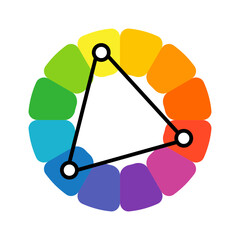 Vibrant color wheels - color circles - Monochromatic - Complementary - Triadic - Tetradic
