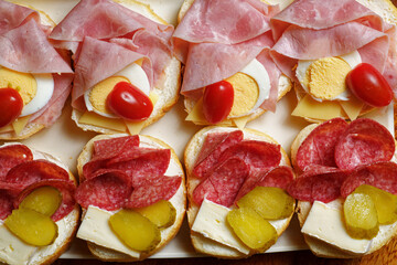 Czech food chlebicky top view