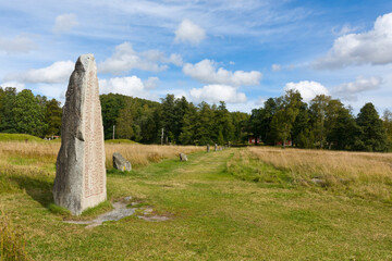 Blick auf Anundshög in Schweden