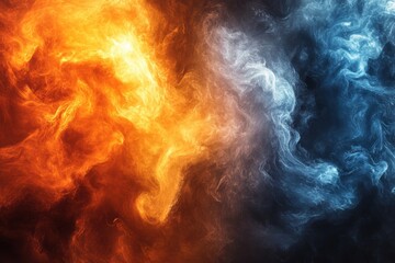 Fire and Ice Abstract Background