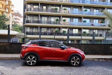 White residential buildings. High quality photo