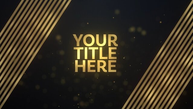 Clean Award Winning Golden Title Intro