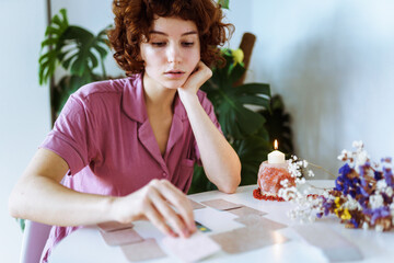 woman telling fortunes with cards