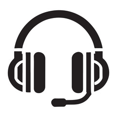 Minimalist headset icon