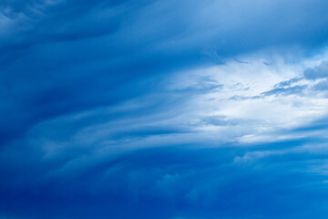 Nubes de tormenta en la isla de Gran Canaria, España