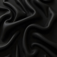 Obraz premium Processed collage of smooth elegant wavy deep black silk cloth fabric material texture. Background for banner, backdrop or texture for 3D mapping