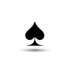 Playing card suit symbol. Pikes spades vector illustration