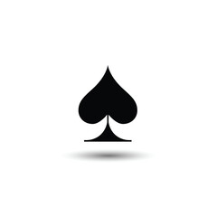 Playing card suit symbol. Pikes spades vector illustration