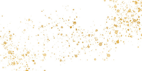 Gold glitter shiny particles, glow, golden splatter. Festive golden placer for your design	