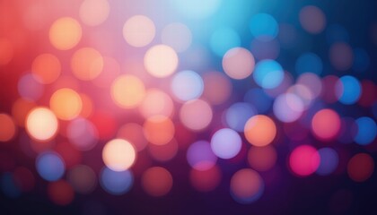 Fototapeta premium A vibrant abstract background featuring blurred bokeh lights in various colors, evoking a sense of depth and warmth.