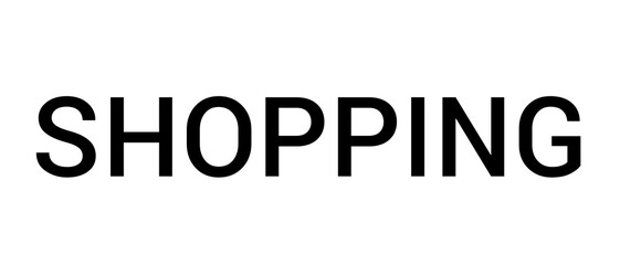 shopping, shopping text, shopping text on white background 