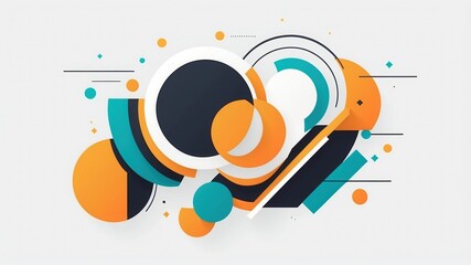 Obraz premium Colorful Geometric Abstract Design for Digital Branding