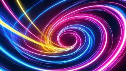 Vortex of Light: A High-Energy Abstract Background of Dynamic Motion