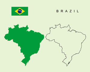 Brazil map vector illustration, breziya map, country maps, maps, country maps, maps