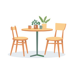 Fototapeta premium Modern Coffee Shop Architecture Interior Design Restaurant Table Setting Concept