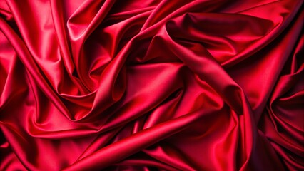 Obraz premium Crimson Silk Drape Abstract Texture and Swirling Composition