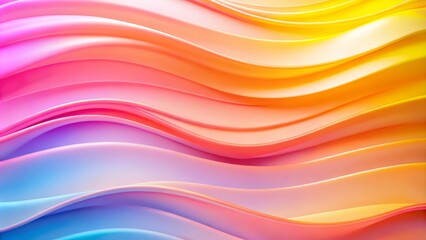 Obraz premium Abstract Pastel Wave Composition 3D Rendered Colorful Swirls