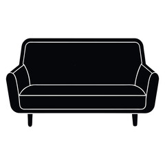 Couch minimalist simple vector shilouette