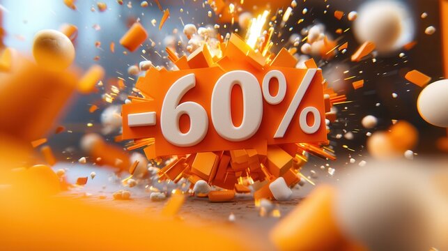 Massive 60% discount sale online store graphic design digital dynamic