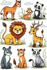 Fototapeta premium Animal Outline for coloring book