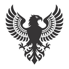 Stylize Bold and detailed vector silhouette of eagle