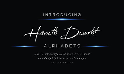 Modern Bold Font. Regular Italic Number Typography urban style alphabet fonts for fashion, sport, technology, digital, movie, logo design, vector illustration