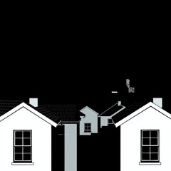 Silhouette of a city skyline with tall buildings skyline silhouette 