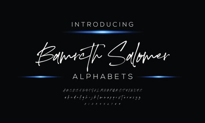 Modern Bold Font. Regular Italic Number Typography urban style alphabet fonts for fashion, sport, technology, digital, movie, logo design, vector illustration