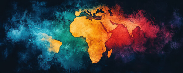 Black History Month Tribute: Africa Map Illustration