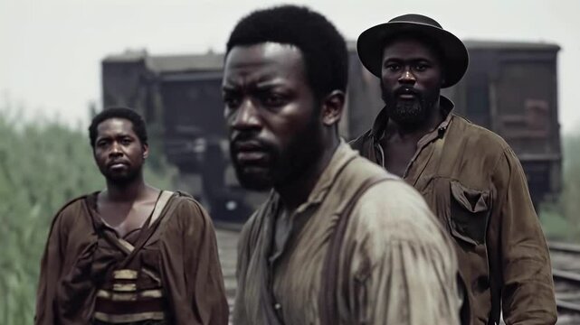 This powerful depiction highlights the struggles of Africans enslaved while building railways in 19th century America. Their contributions remain a vital part of history. Black History Month