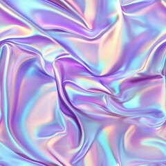Obraz premium Seamless pattern of beautiful iridescent fabric drapes elegantly in soft folds, reflecting a myriad of colors in gentle light