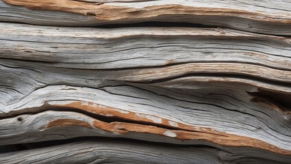 Fototapeta premium Rustic Weathered Driftwood Texture in Grey and Brown