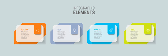 Steps infographic template design