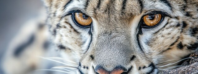 Obraz premium A close-up photograph of a rare, endangered species in its remote natural habitat, Endangered species scene