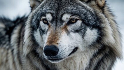 Fototapeta premium Majestic Gray Wolf Close-Up