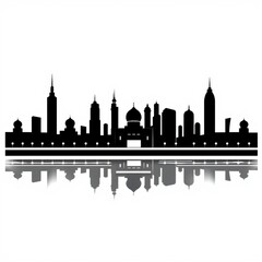 Fototapeta premium Tampa florida skyline skyline silhouette 