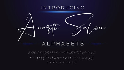 Classic typography serif font. Uppercase, lowercase, ligatures, ampersand, alternate, and number. Vector illustration word. Lettering Minimal Fashion Designs Romance Elegant.