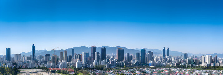 Magnificent Daylight Panorama of Gwangju City Skyline, South Korea - A Blending Spectacle of Traditional and Modern Architectural Designs