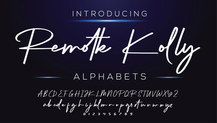 Classic typography serif font. Uppercase, lowercase, ligatures, ampersand, alternate, and number. Vector illustration word. Lettering Minimal Fashion Designs Romance Elegant.