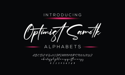 Modern Bold Font. Regular Italic Number Typography urban style alphabet fonts for fashion, sport, technology, digital, movie, logo design, vector illustration