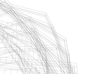 Obraz premium abstract architecture vector 3d illustration