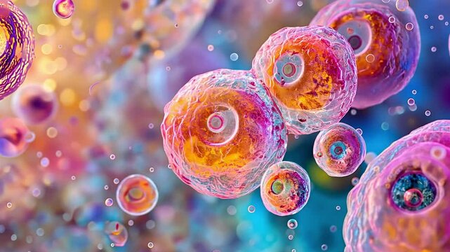 This Incubating embryos display vibrant colors showcasing cellular division and growth.